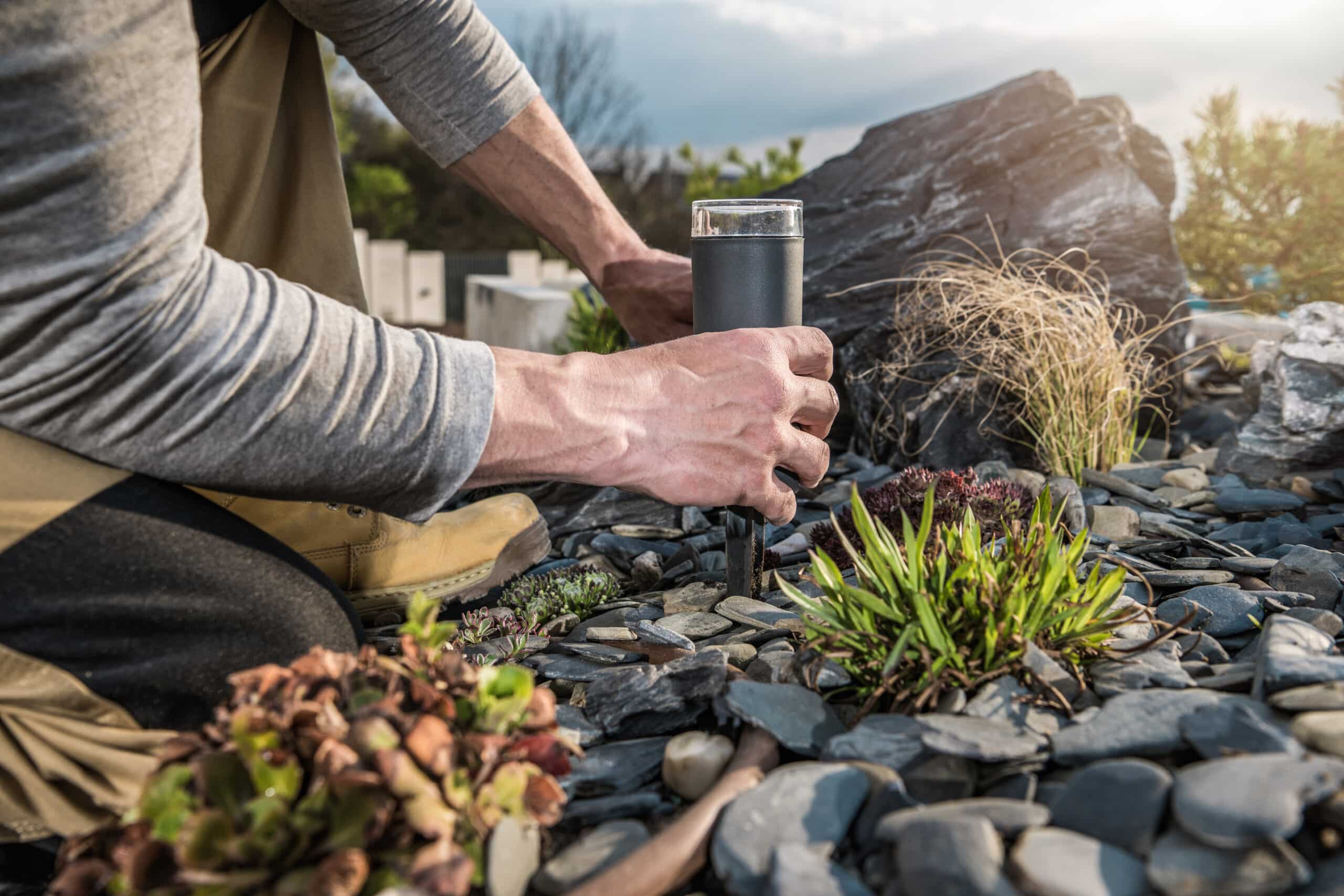 decretive rock installation comes in a variety of colors